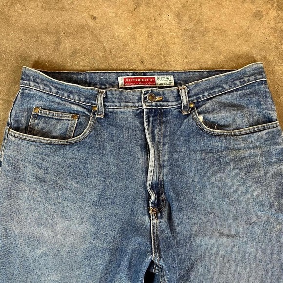 Vintage 90s American eagle straight leg blue denim jeans Size 36x34 - Picture 3 of 7